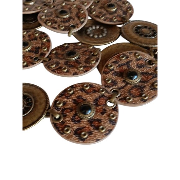 Statement Chain Belt Bronze Wheels Steampunk Nomad Apocalyptic Cosplay Womens main image 4